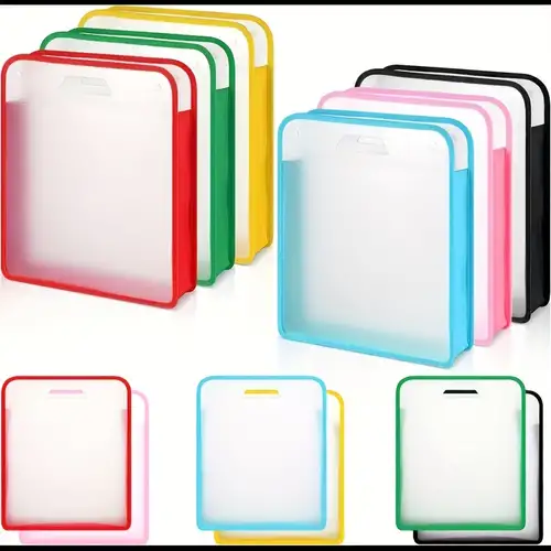  Foldable Scrapbook Paper Storage Organizer, 12x12 Scrapbook  Paper Storage, Plastic File Organizer, Black, 3 Pack