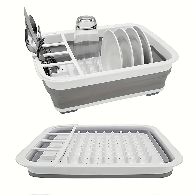 Sink Drainer Tray Dish Drying Tray With Side Drop Slope Diversion