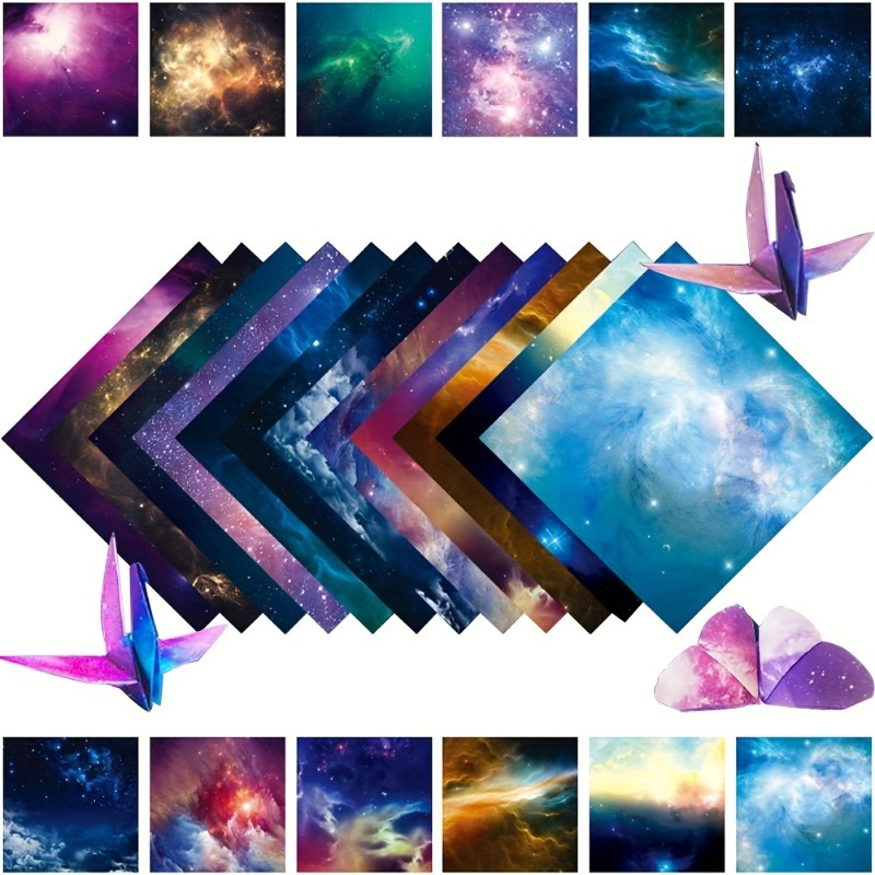 540pcs Lucky Star Origami Paper Strips Galaxy, 8 Different Designs Of  Beautiful Outer Space Starry Sky For Art Diy Crafts Supplies, Pastel Star  Folding Paper