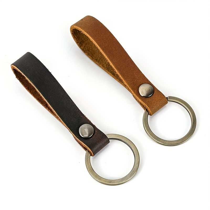 Daboom Key Chains for Mens Genuine Leather Keychain Car Accessories Metal  Bulk 
