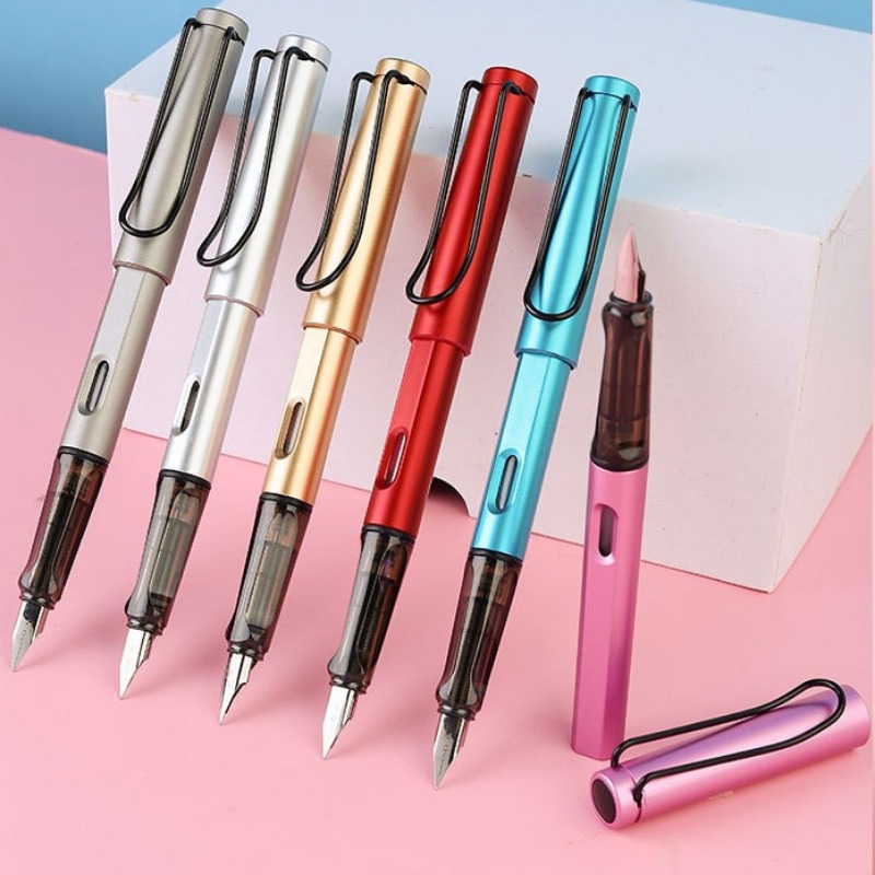 3pcs/set High Quality Metal Fountain Pen 0.38 Nib Posture