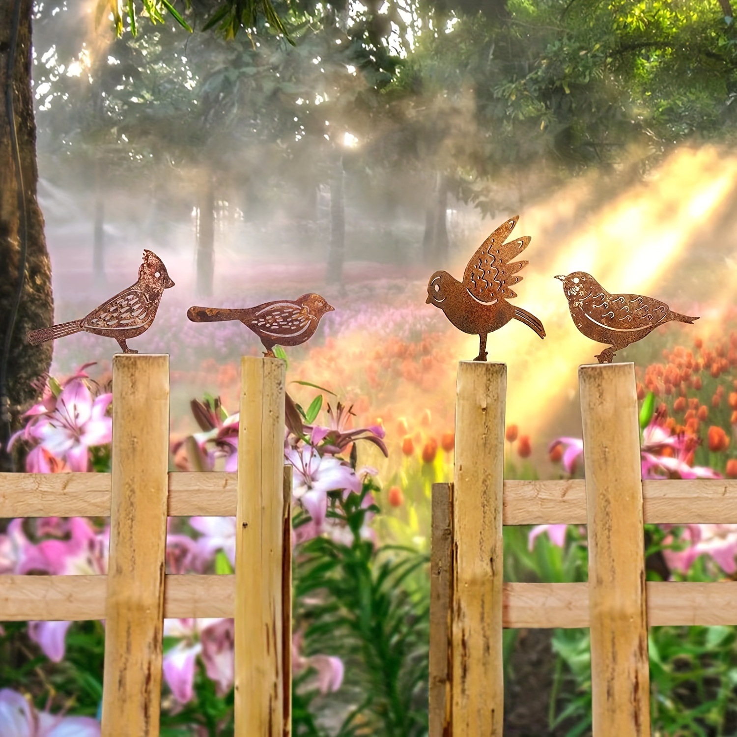 Acheter Sculpture d'art mural d'oiseau en métal, ornement suspendu d'extérieur  pour décoration de jardin et de maison