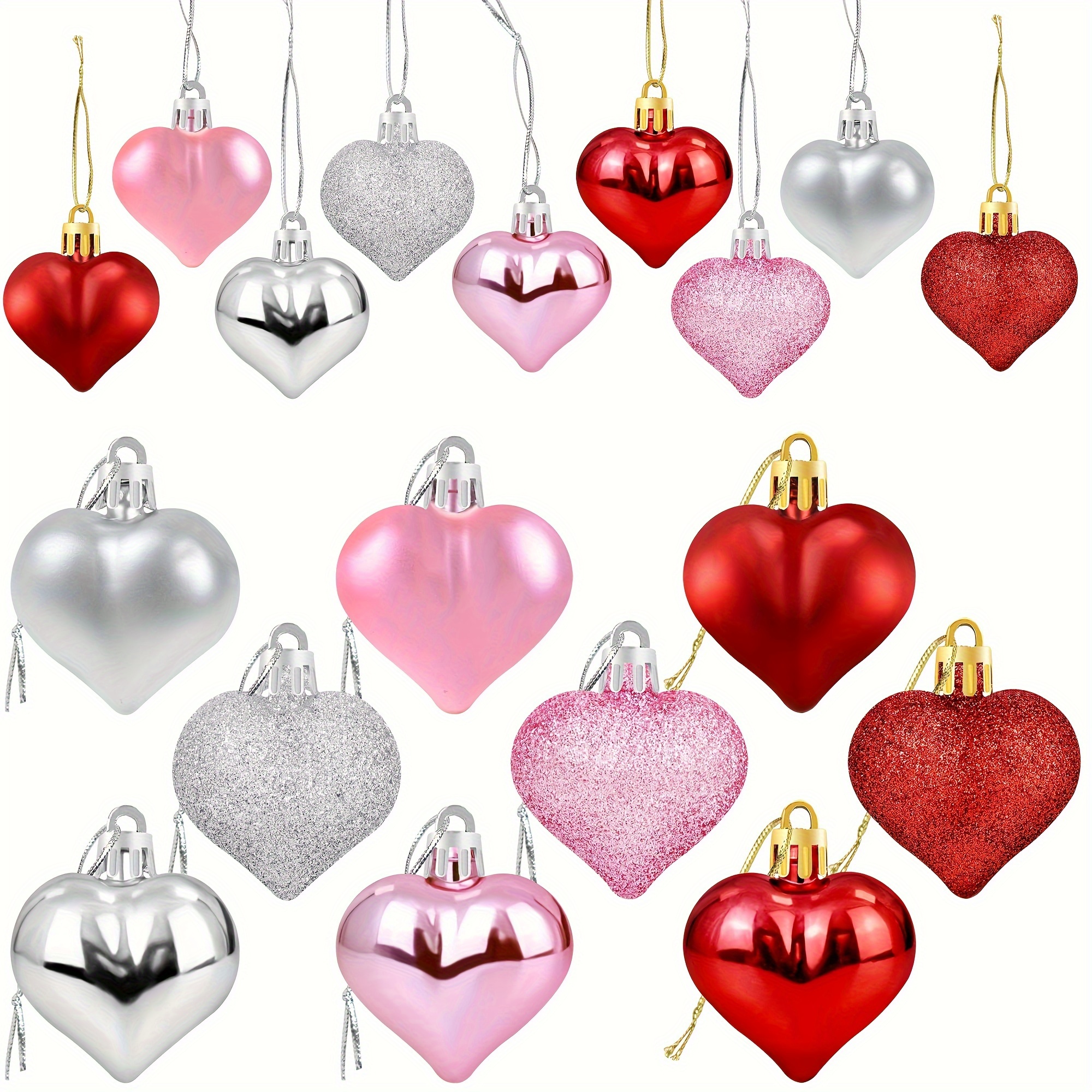 4pcs/set Decoraciones San Valentín Corazones Colgantes - Temu