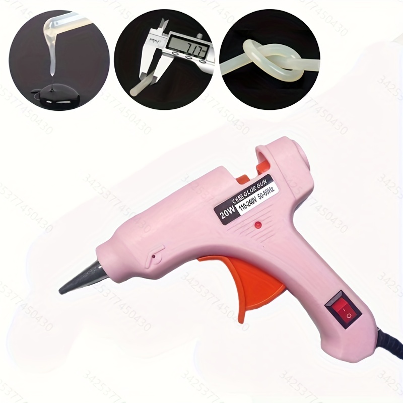 Pink Power Cordless & Portable Mini Hot Glue Gun Kit with 20