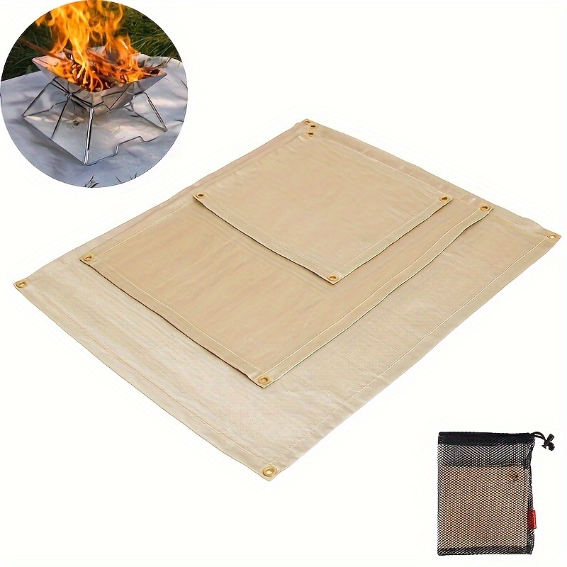 BRIGHTFUFU 1 Set Fireproof Cloth Fireproof Retardant Blanket Insulation  Blankets for Outside Fire Pit Deck Barbecue Insulation Pad Fire Pit Pad  Glass