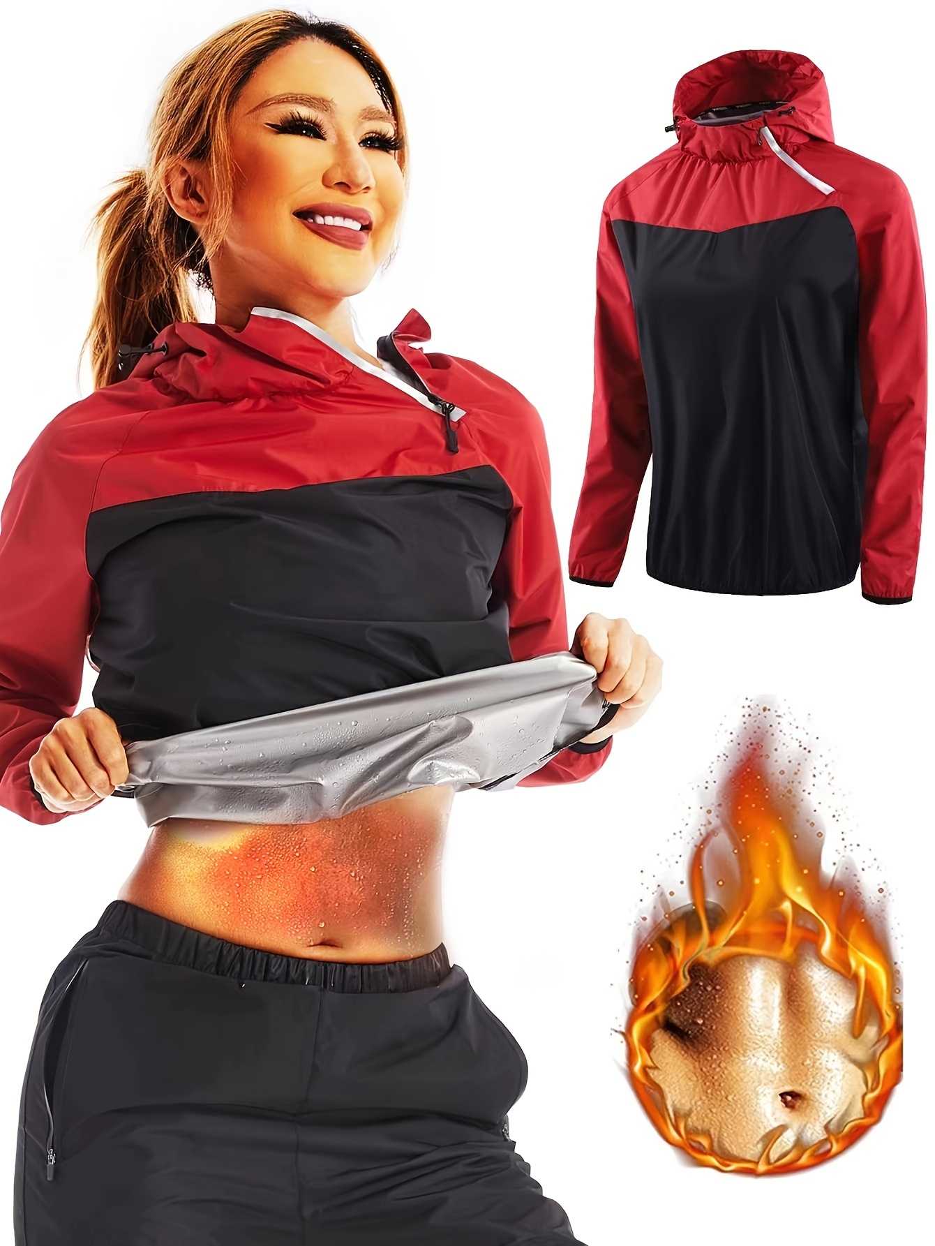 Women Heat Cycle Sweat Fat Burning Workout Slimming Fashion Sauna Pants