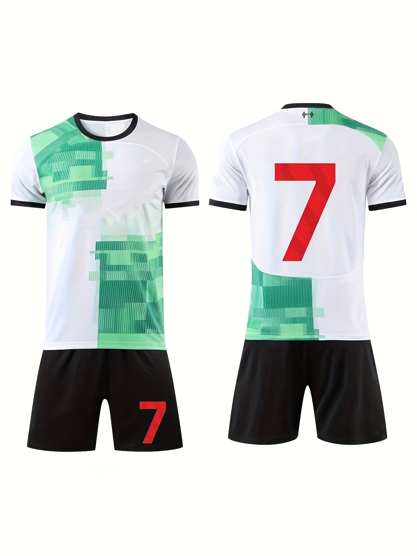 Traje Fútbol Niños Camiseta Fútbol Bloques Color # 7 Niños - Temu Chile