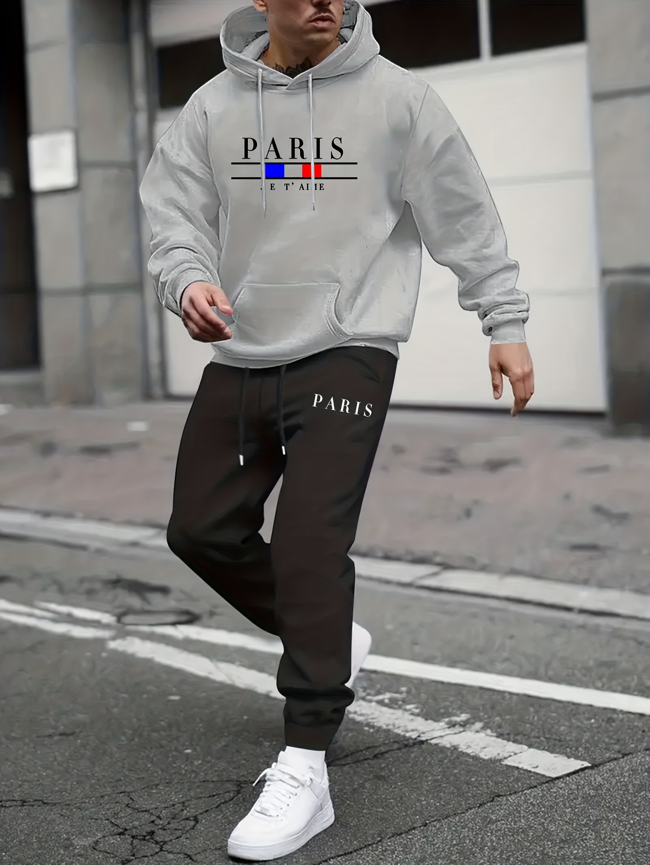 Mens white 2025 hoodie outfit