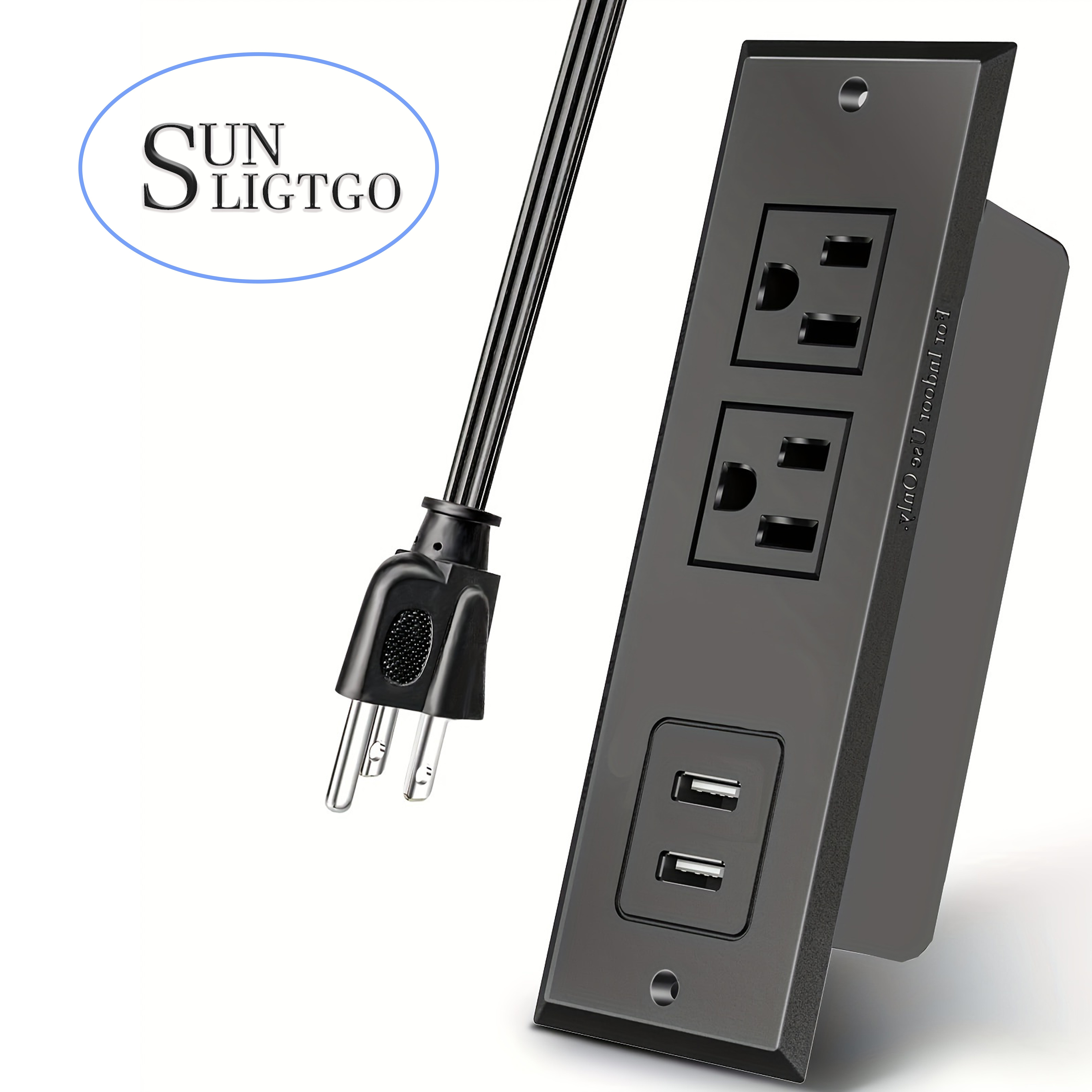  Regleta de alimentación USB C, estación de carga rápida total  de 40 W, 4 puertos USB C PD de 20 W, regleta de alimentación de montaje en  borde de mesita de