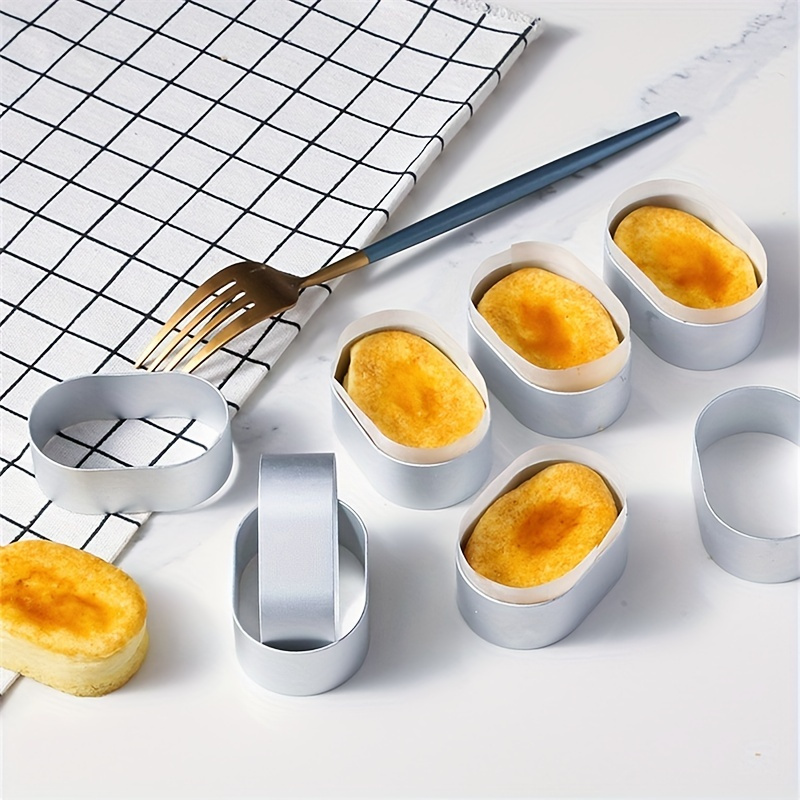 10PCS Baking Mold Mini Aluminium Oval Egg Shape Mousse Cheese Cake Rings  Half-Cooked Molds Bread Kitchen Baking Accessories - AliExpress