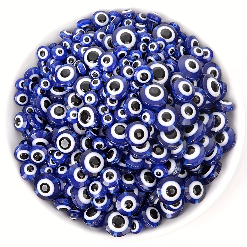 Bead, Glass, Evil Eye Bead, 16MM, Round, Dark Cobalt Blue