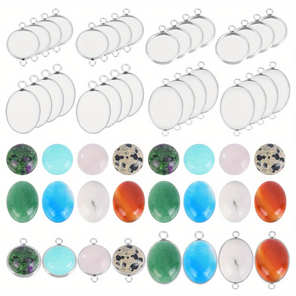 100pcs 20mm Clear Glass Cabochons Glass Domes Tray Pendant Cover  Transparent Clear Crystal Cabochon Cameo For Diy Jewelry Making - AliExpress
