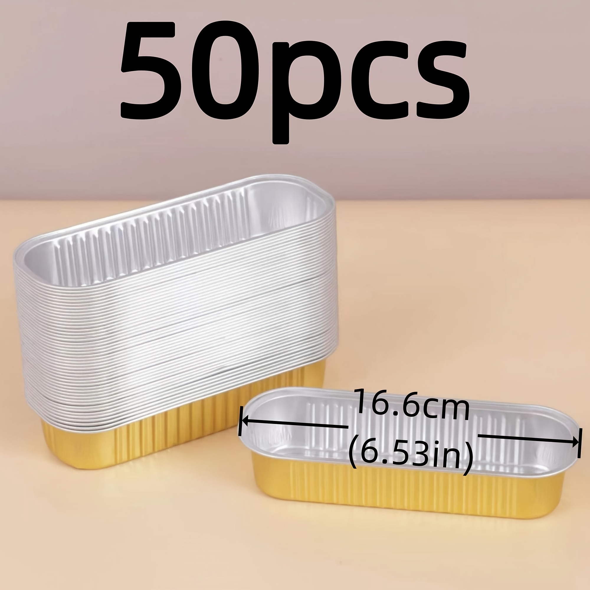 [100] Aluminum Pans 9x13 Disposable Foil Pans Half Size Steam Table Shallow  Aluminum Trays Heavy Duty Tin Foil Disposable Pans, Bakeware, Lasagna Pan