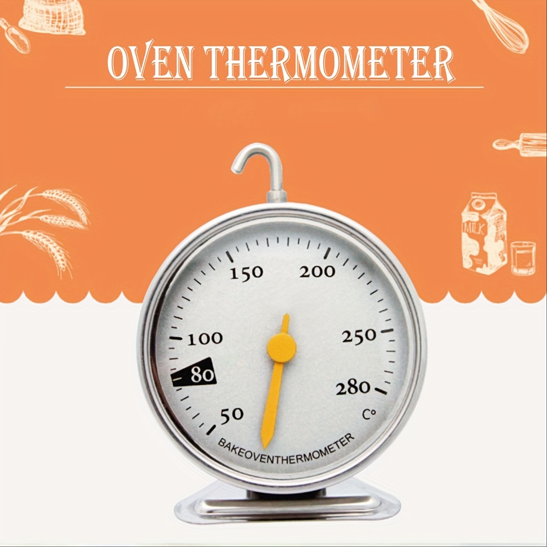 Jeobest Oven Temperature Thermometer - Home Food Meat Stainless Steel  Temperature Stand Up Dial Oven Thermometer Gauge Kitchen Baking Supplies MZ
