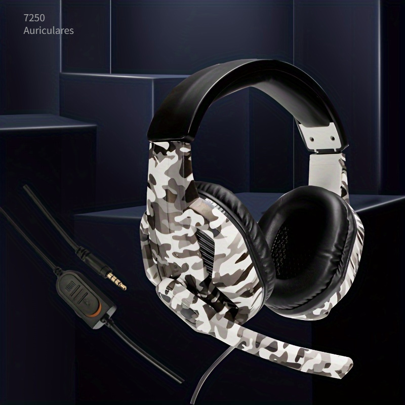 Auriculares inalámbricos para juegos, RGB HiFi estéreo Bass inalámbricos  con micrófono para PS4, PS5, teléfono celular, PC, Bluetooth 5.0,  auriculares