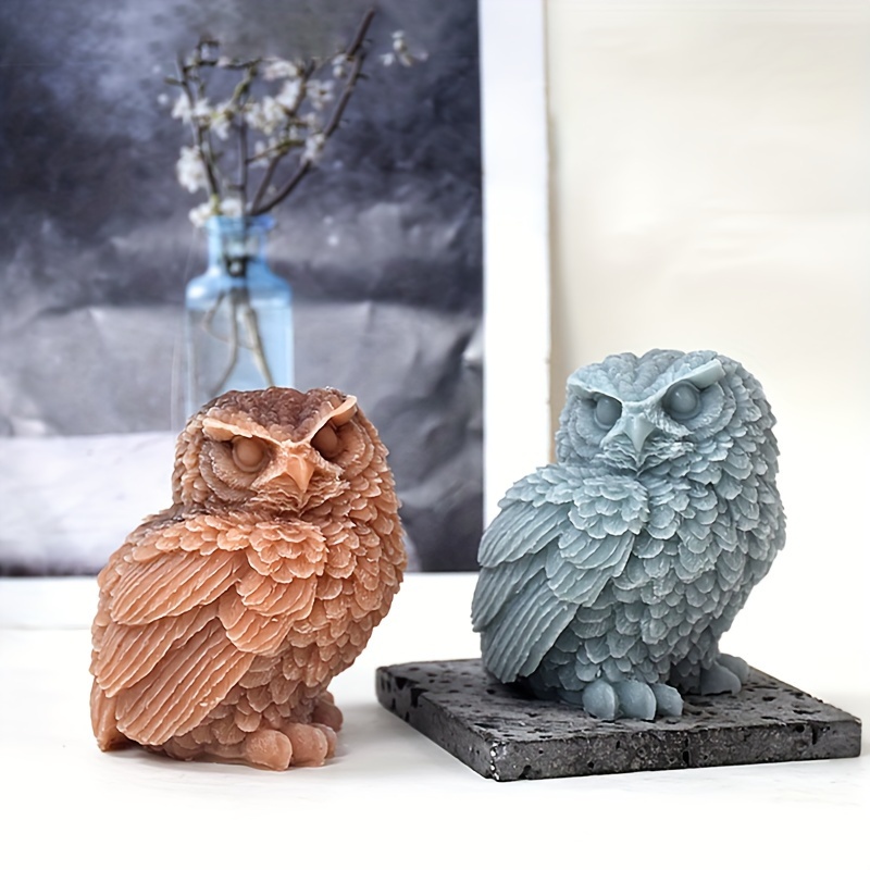 Owl Scented Candle Mold 3d Silicone Mold Bird Shaped - Temu