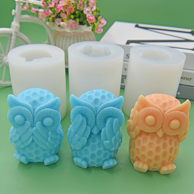 3D Candle Mold Silicone Soap Mold DIY Home Made Animal Bird Angel Skull  Flower