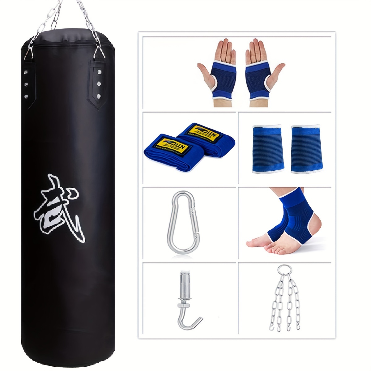  Saco de boxeo sin relleno Bolsas de entrenamiento de boxeo de  MMA colgando bolsas de boxeo pesadas, saco de boxeo de fitness MMA, Muay  Thai, artes marciales bolsa de boxeo bolsa
