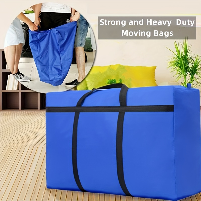 Tuenmall  Thick waterproof three-color woven bag moving house