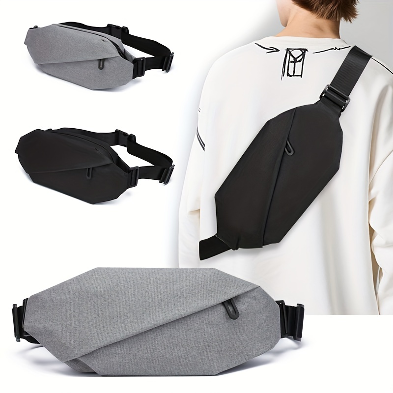 Men's Square Waterproof Shoulder Bag Messenger Bag Triangle Pattern Chest  Bag Multifunctional Sling Bag For Outdoor Sports Travel Work Commute - Temu  Romania
