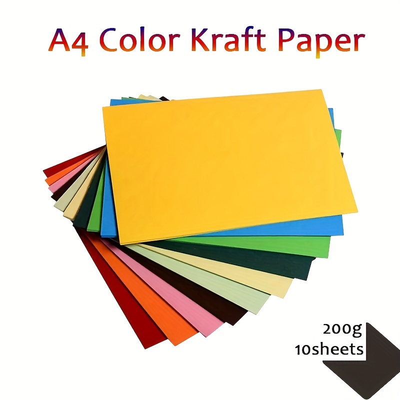 10colors Manufacturers A4 Color Hard Card Paper Thick Hard - Temu