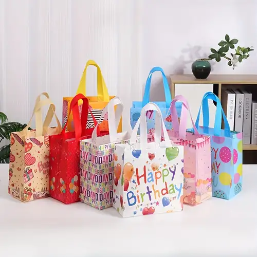 18 bolsas de fiesta para niños y adultos, decoración de fiesta de  cumpleaños, bolsa de regalo de cumpleaños, bolsa de regalo de cumpleaños,  bolsa de