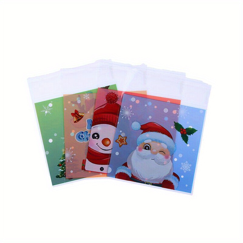 Christmas Socks Food Storage Bags Gift Cartoon Ziplock Bag - Temu