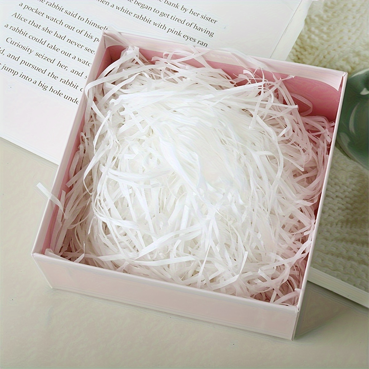A Bag Of Lafite Pleated Shredded Paper Wholesale Gift Box - Temu