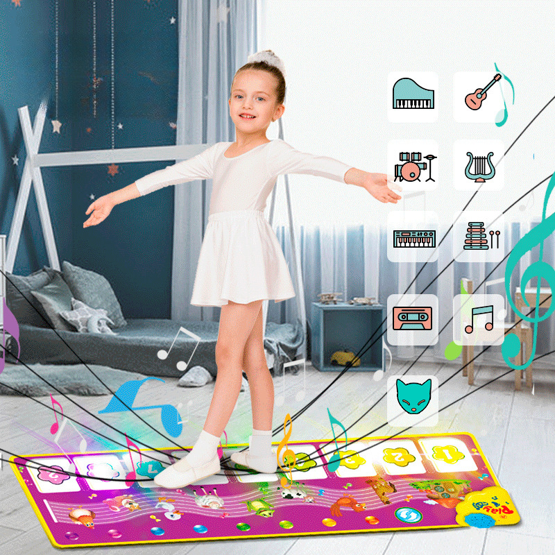 Tapis de Danse Jouets pour Enfants Filles Tapis de Jeu Musicale avec 6  Modes de Défi Musique intégrée Fonction Bluetooth Affichage LED pour  Enfants 3 4 5 6 7 8 9 Ans