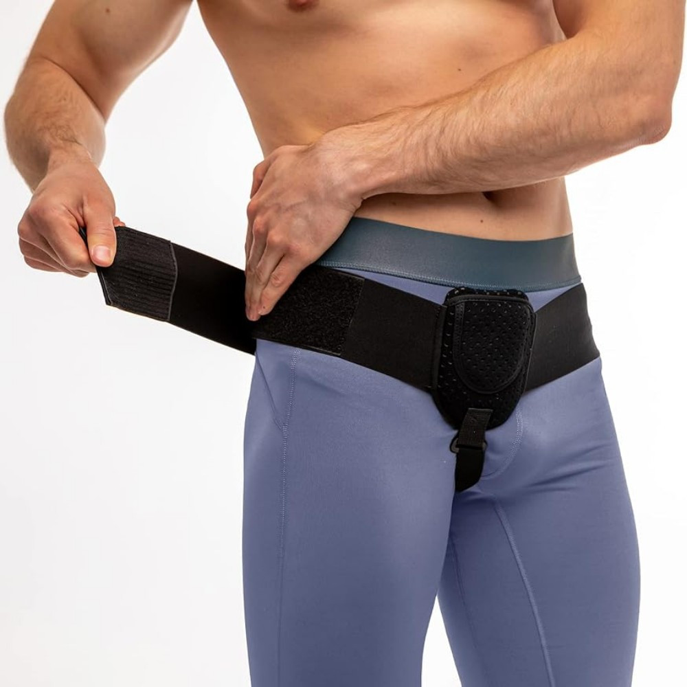 Cinturón para hernia inguinal para hombres Braguero de soporte para hernia  con almohadillas de presión extraíbles Alivio del dolor de hernia doble  Soporte cómodo Color gris -  México