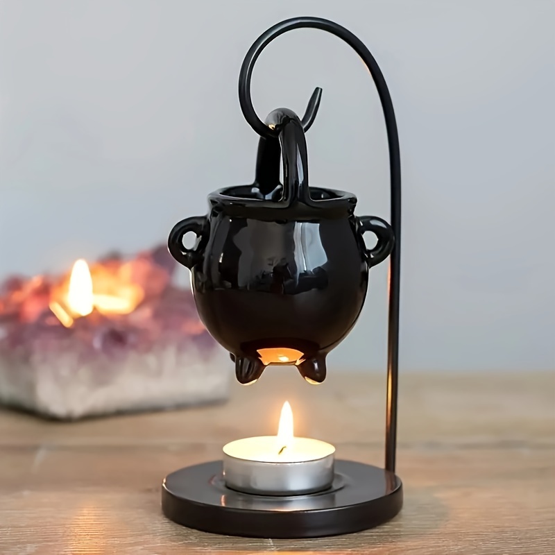 Oil Warmer Smokeless with Candle Spoon Furnace Fragrance Oil Burner Candle Burner Set Melt Warmer for Christmas Meditation Livingroom - Pattern Set