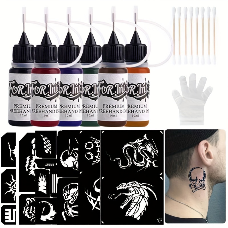 Professional tattoo stencils for permanent ink or pig skin