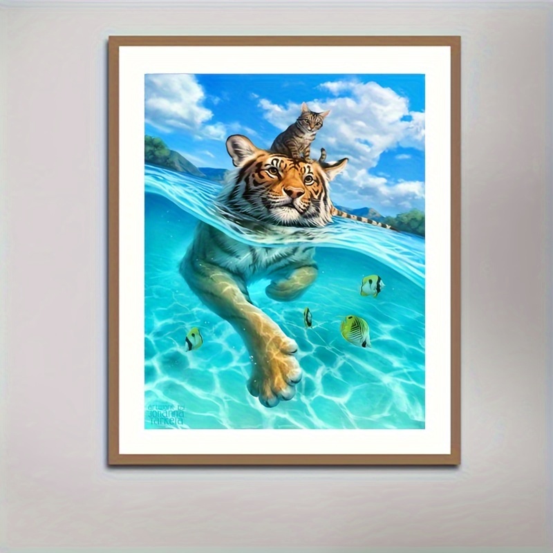 Large Diamond Art 5D Diy Diamond Painting Animals tiger Panda LionDiamond  Pictures Cross Stitch 3D Rhinestone Embroidery Decor