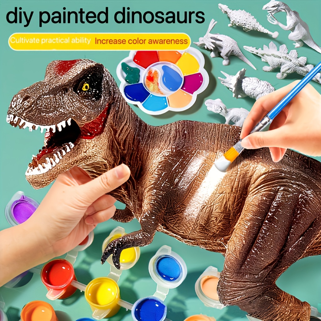 Dream Fun Toy for 6 7 8 9 Year Old Boys, Dinosaur Gifts for Kids, Wooden  Frame Painting Kits Art and Crafts for Boy Girls Age 6 7 8 9 10 Kids  Painting Kit Accessories Birthday Presents 