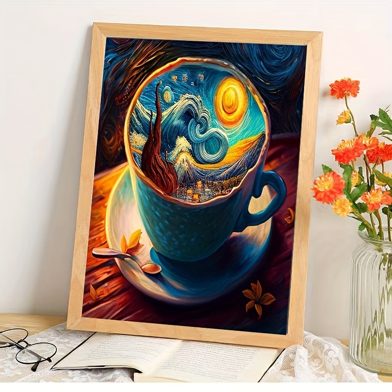  NIHO-JIUMA Van Gogh - Kit de pintura de diamantes de noche  estrellada, arte de diamantes 5D, arte de Van Gogh, pintura de manualidades  para adultos, decoración del hogar (12 x 16