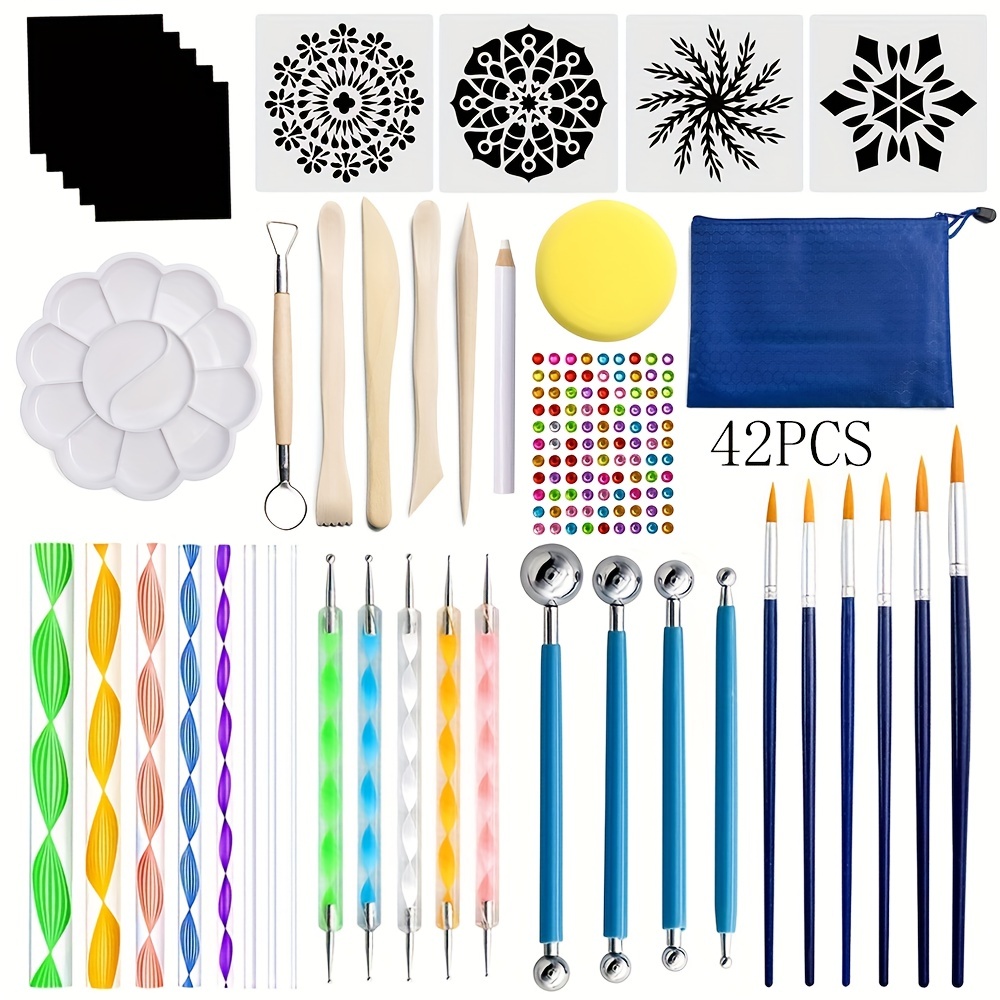 20 Piece Mandala Dotting Tools DIY Painting Stencils Ball Palette Paint  Brushes Multifunction Embossing Dot Kit for Canvas Rocks Coloring Drawing  Crafting Art Supplies Handwork Decoration 