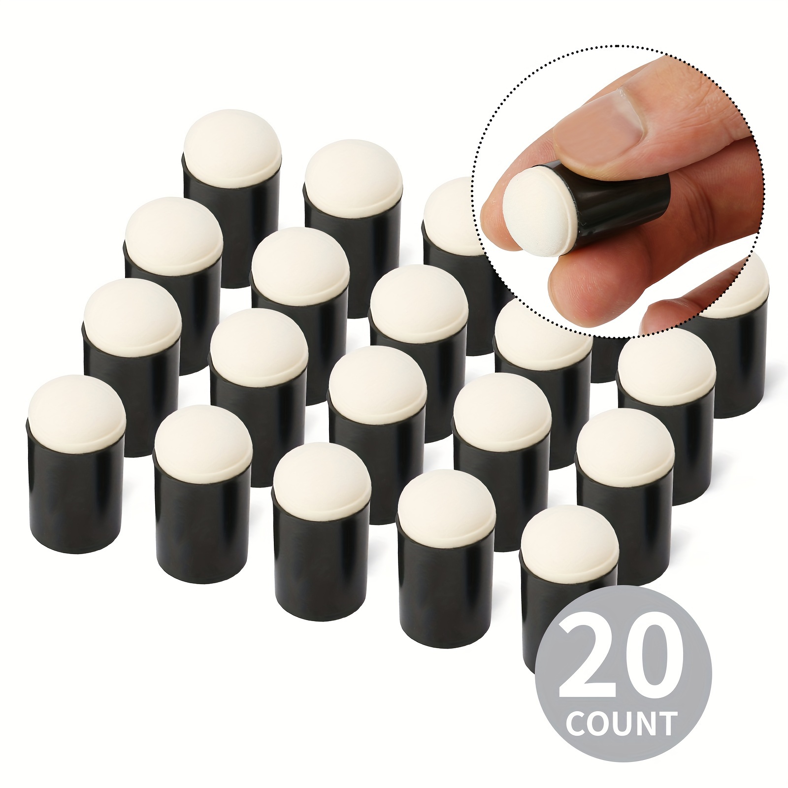 20 Pcs Finger Sponge Daubers Finger Painting Sponge Assorted