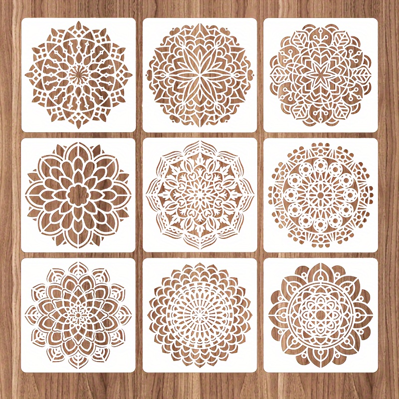 1pc Mandala Flower Stencils for Painting Auxiliary Painting