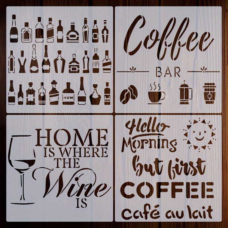 15Pcs Coffee Stencils Set Drawing Tools Maker Fancy Coffee Printer