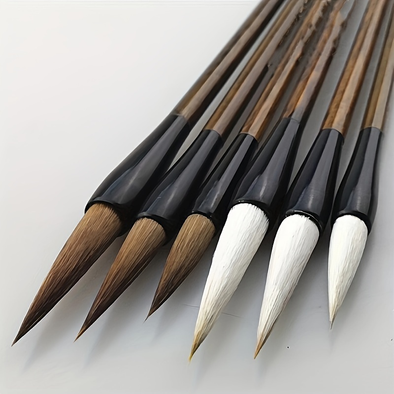 3pcs High-grade Wood Wolf hair Writing brush Chinese Calligraphy Painting  Pens+