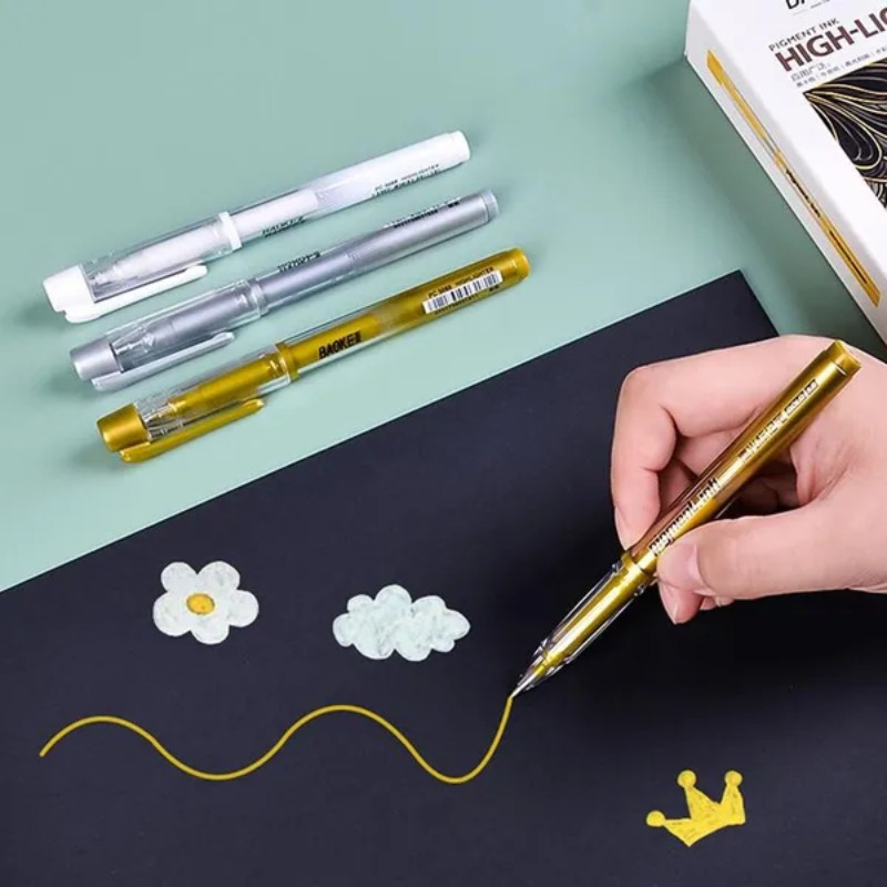 2 Or 4pcs/lot Permanent Marker Pen Set Oily 2mm Waterproof Paint Marker For  Tires Metal Cd Glass Gold Metallic Pens Markers - Paint Markers - AliExpress