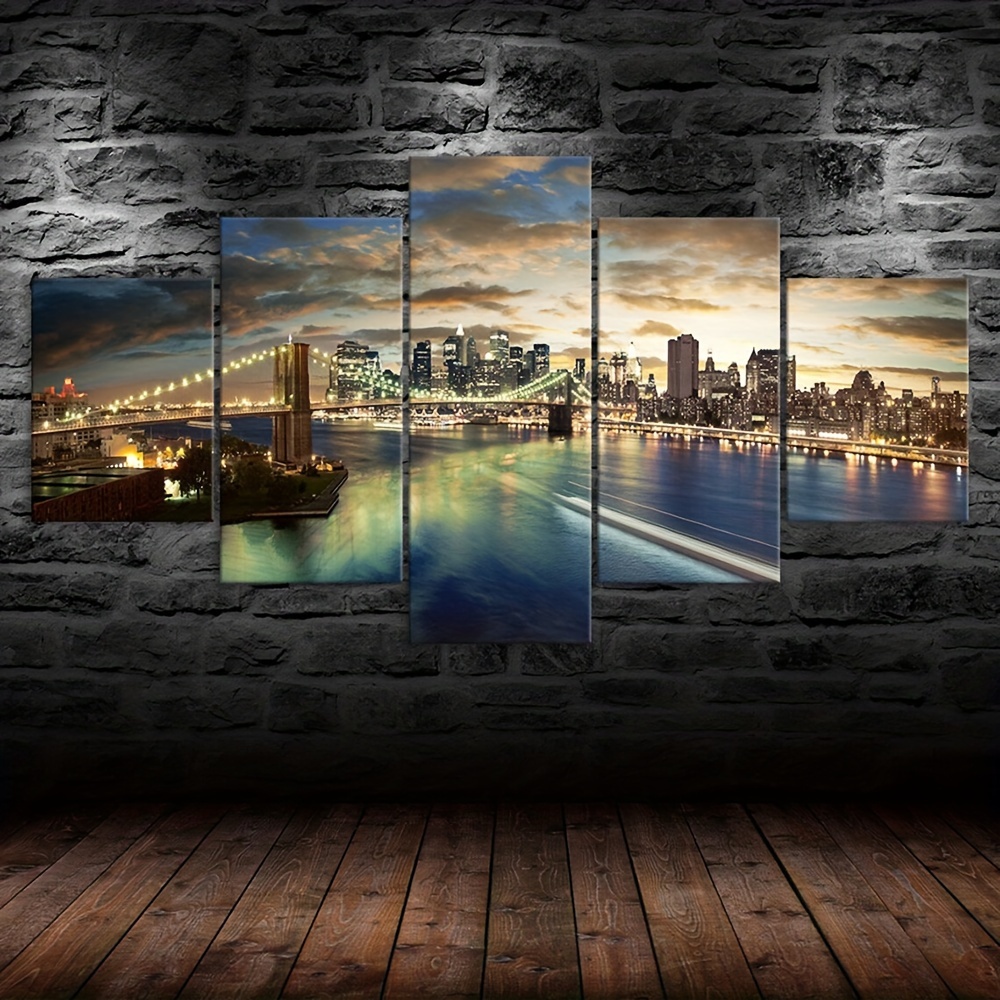 Frame Paintings World Famous Architectural Landscapes Canvas - Temu