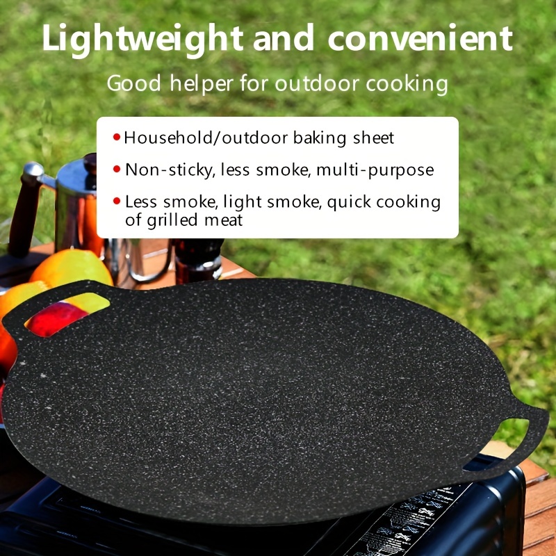 Portable Frying Smokeless Tray Lightweight Induction Grill Pan Indoor  Outdoor Picnic Household BBQ Camping