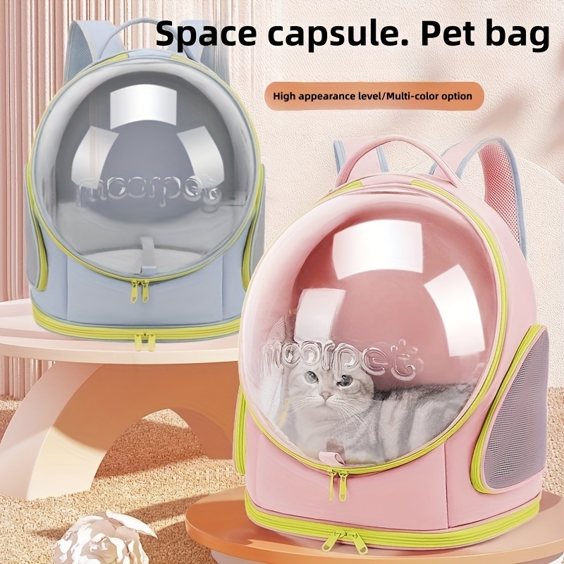 Pet Backpack Carrier For Cat, Space Capsule Design Pet Shoulder Bag,  Breathable Portable Cat Travel Bag - Temu United Arab Emirates