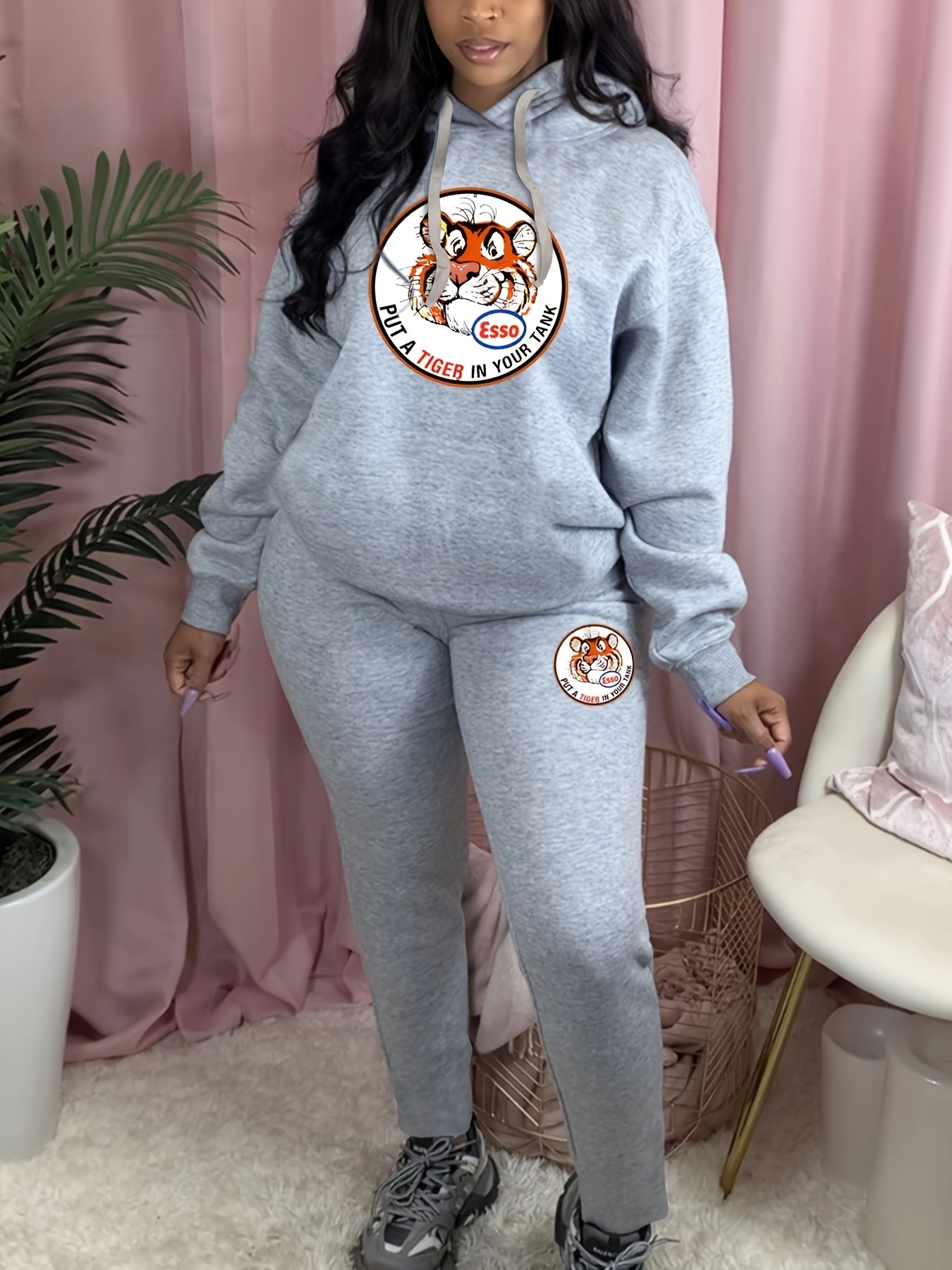 Tiger Print Two Piece - Free Returns Within 90 Days - Temu United Kingdom