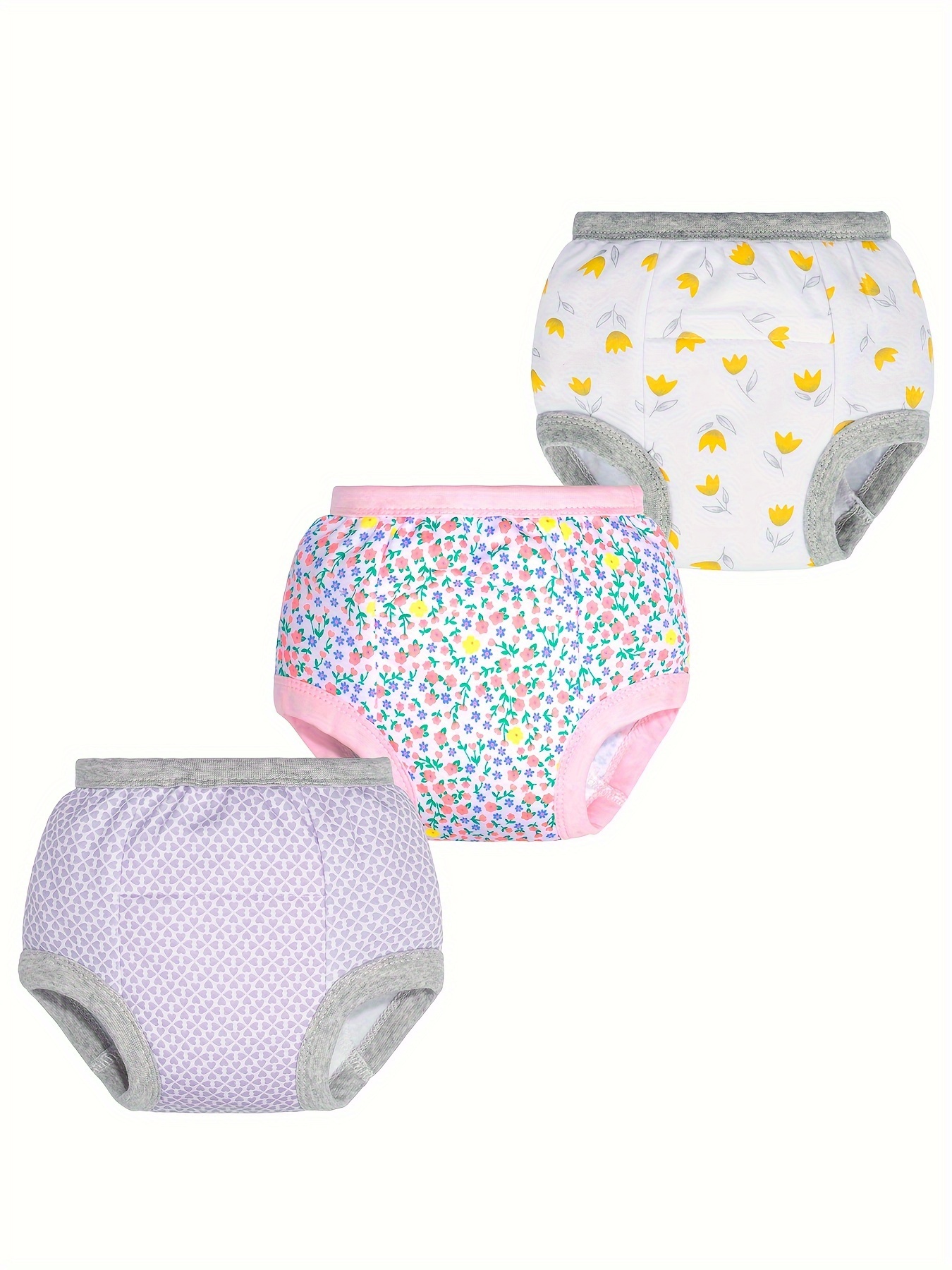 3pcs Baby Girls Training Underpants Toddler Training Pants 3 Pack, 12  Months-5T