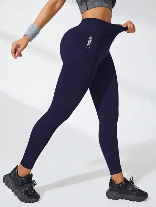 Solid Color Yoga Pants Pocket High Stretch Butt Lifting - Temu United  Kingdom