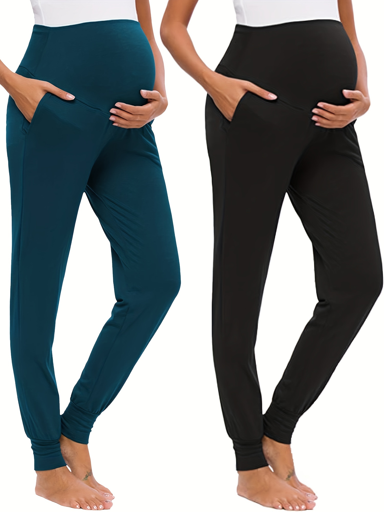 Maternity Leggings Over The Belly Pregnancy Casual Yoga Tights leggings  over the belly lounge pants women jogger scrub for - AliExpress