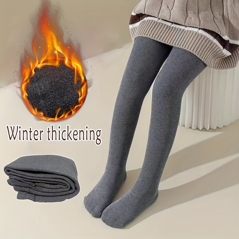 Women's Thermal Pantyhose Fake Translucent Plush Leggings Winter