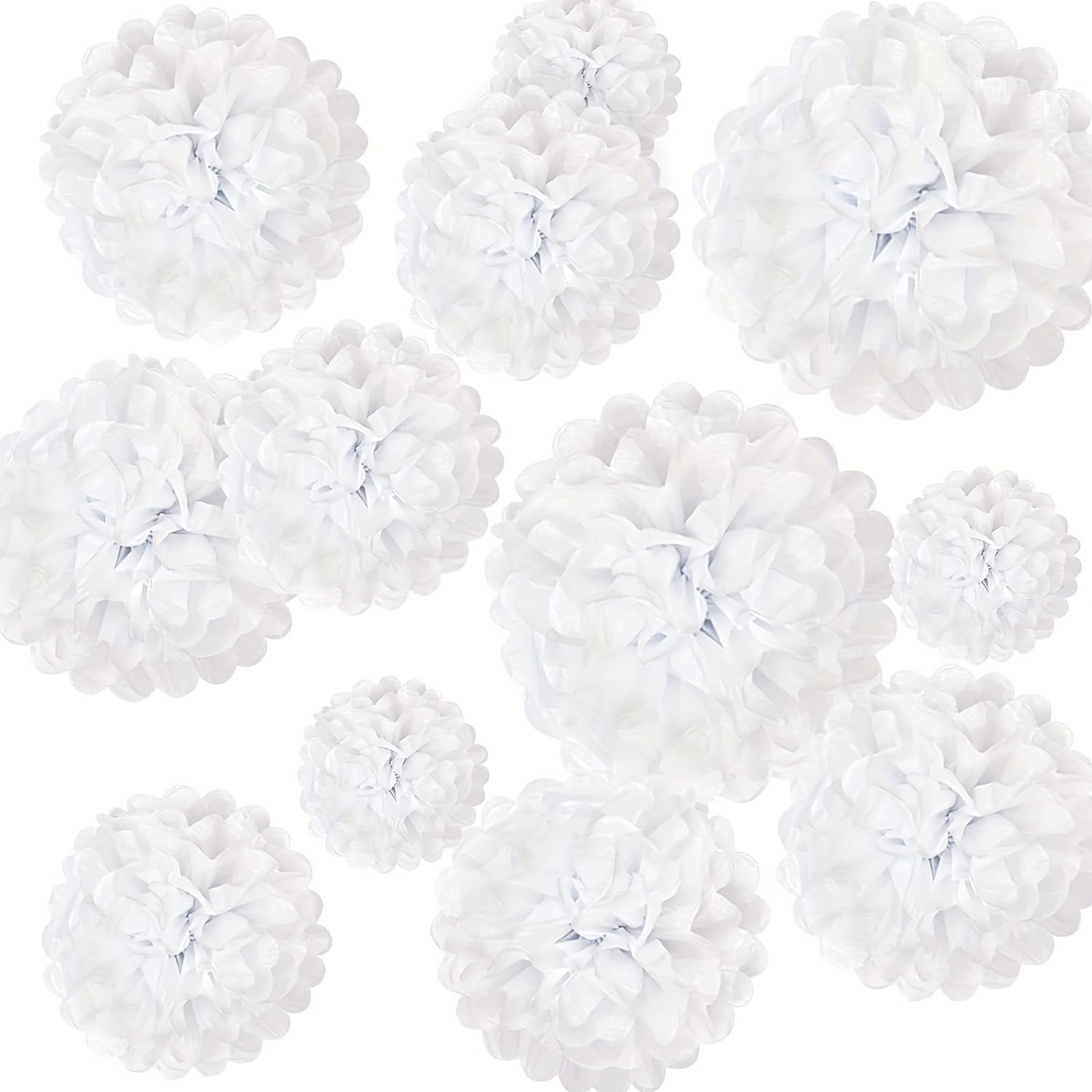 20 Coral Tissue Pom Pom - Quantity: 5 - Wedding Packaging by Paper Mart